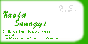 nasfa somogyi business card
